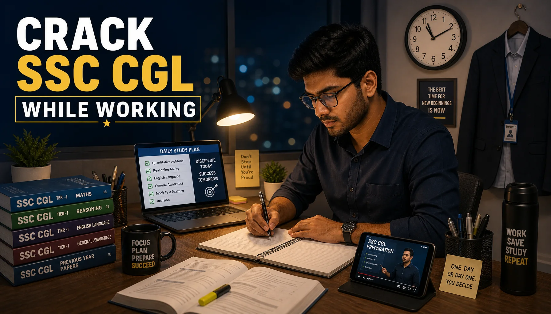 SSC CGL Preparation with a Full-Time Job: An Online Study Guide for Working Professionals
